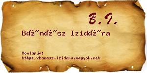 Bánász Izidóra névjegykártya
